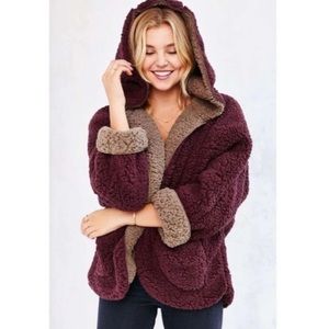 URBAN OUTFITTERS ECOTE REVERSIBLE TEDDY JACKET